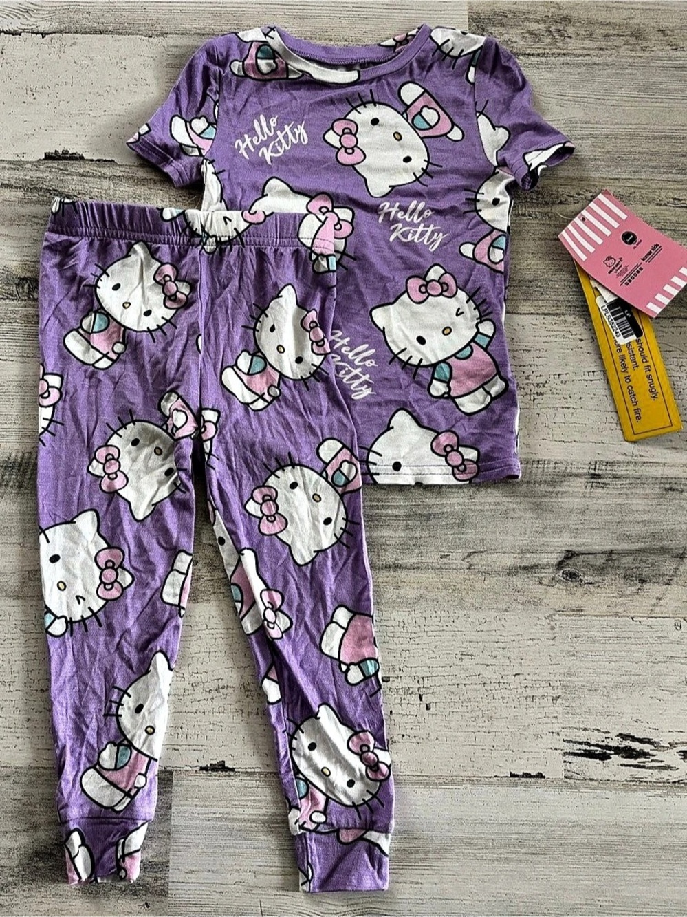 Sanrio Hello Kitty Purple Pajama Set Girls 2T